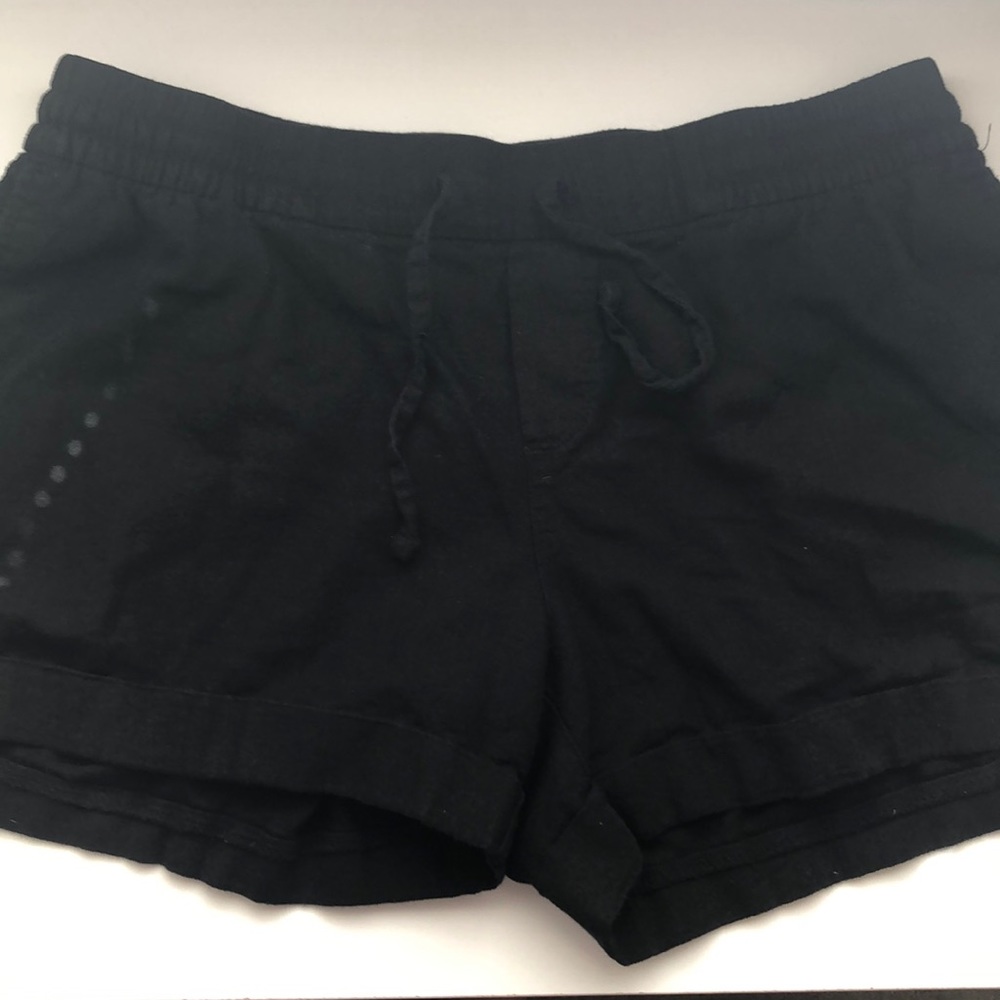 Old Navy Black Linen Shorts